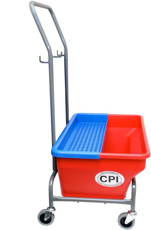 TROLLEY W/ FLAT PRESS BUCKET & MOP PRESS, 8GAL - PURESAN