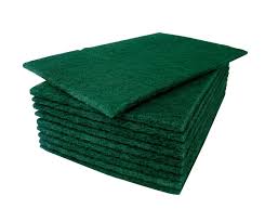 GREEN NYLON SCOUR HAND PADS 20/PKG 6"x9"