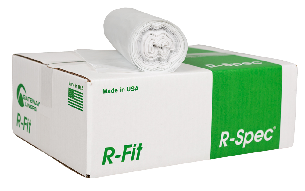 GB 28.5X43 407582 23 GAL CLEAR PLST LNR RHF 12 MIC 250/ R-FIT